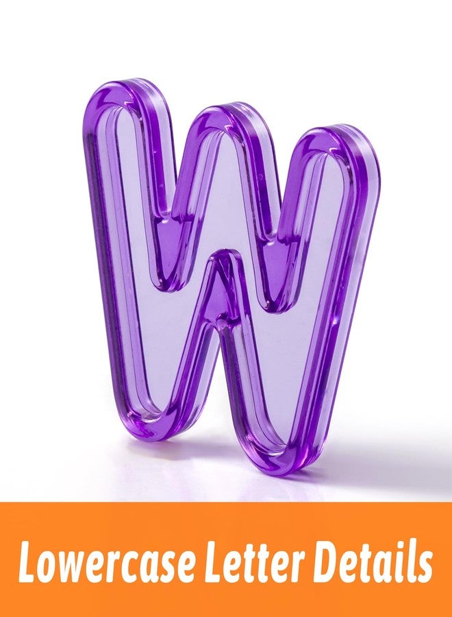 PreTrans 78 Pcs Plastic Letters for Kids - 3 Sets of Lowercase Alphabet Letters, Translucent Toys for Light Table, Ideal Light Box Accessories for Toddlers - Image 4